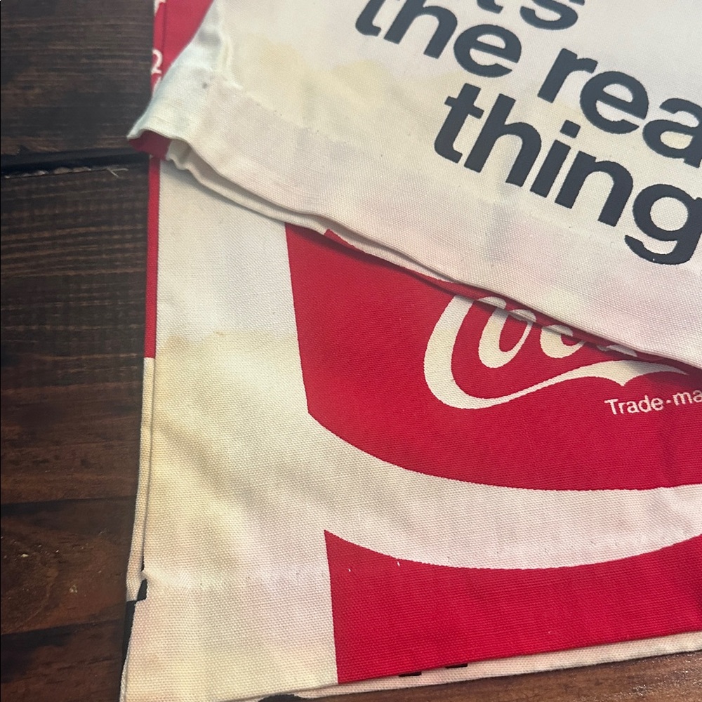 Vintage 1970’s women’s 100% cotton S Coca-Cola flare drawstring red white pants - Picture 11 of 16